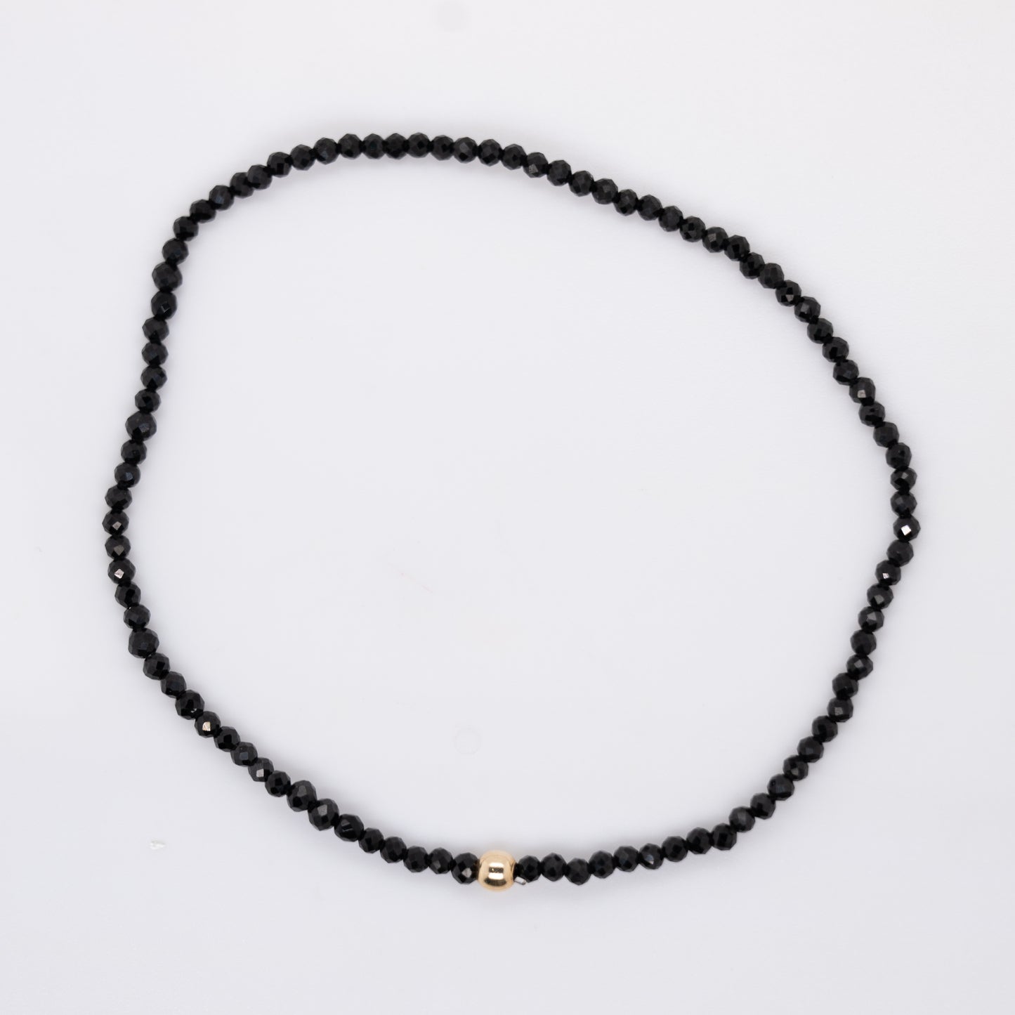 Black Spinel Beaded Bracelet