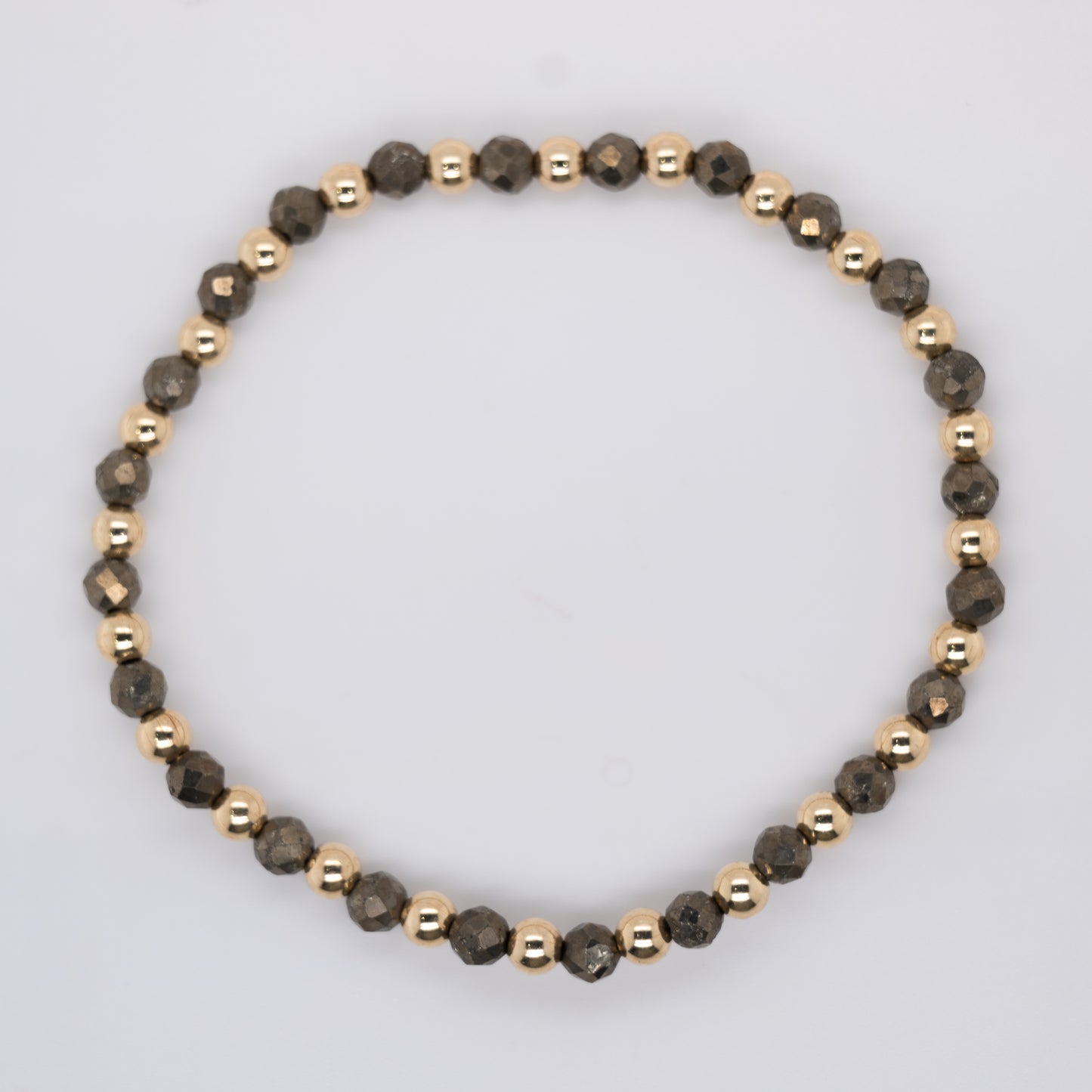 Pyrite Beaded Bracelet