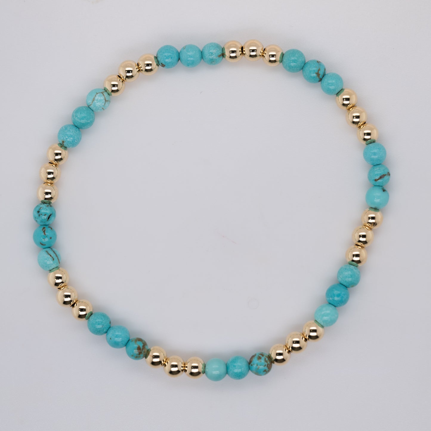Blue Howlite Beaded Bracelet