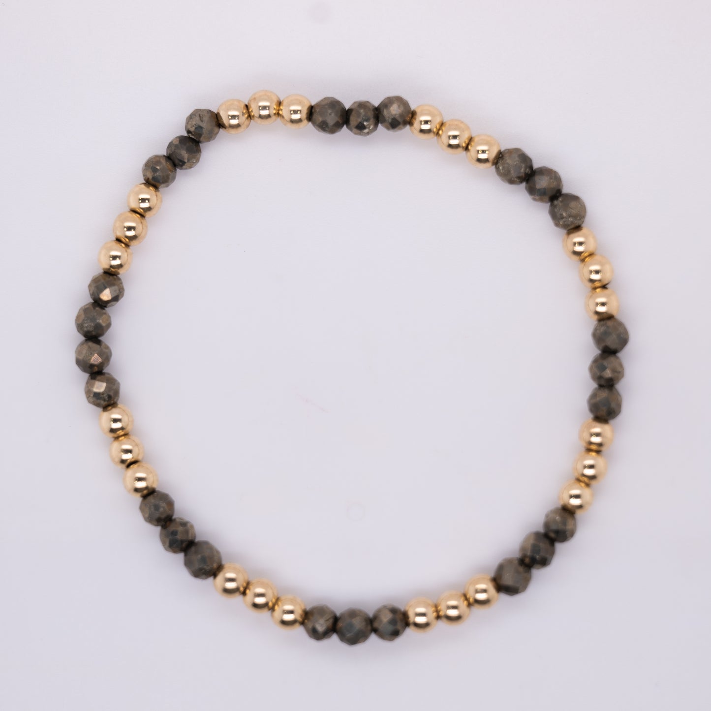 Pyrite Beaded Bracelet